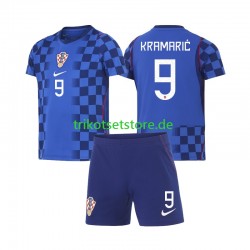 Kroatien Andrej Kramaric 9 World Cup 2026 Kinder Trikotset Auswärts Kurzarm