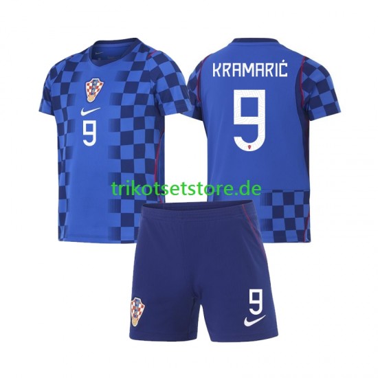 Kroatien Andrej Kramaric 9 World Cup 2026 Kinder Trikotset Auswärts Kurzarm