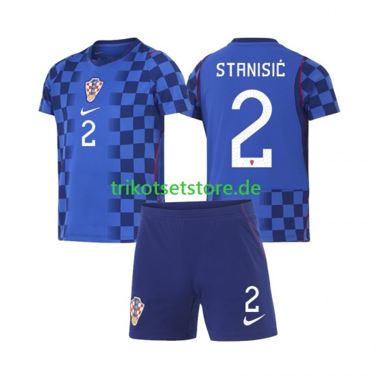 Kroatien Josip Stanisic 2 World Cup 2026 Kinder Trikotset Auswärts Kurzarm