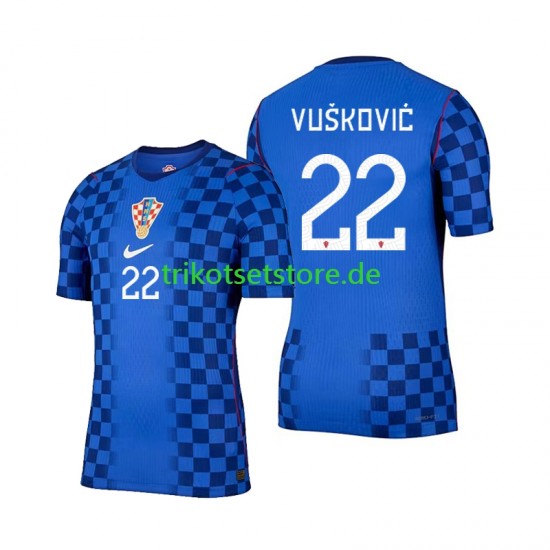 Kroatien Luka Vuskovic 22 World Cup 2026 Herren Trikot Auswärts Kurzarm
