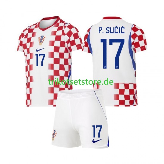 Kroatien Petar Sucic 17 World Cup 2026 Kinder Trikotset Heim Kurzarm