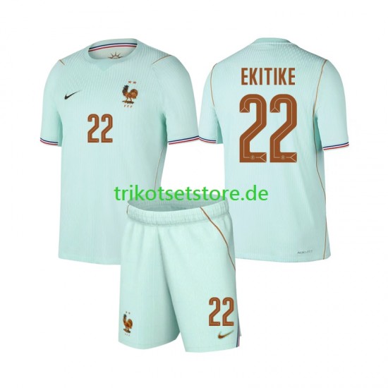 Frankreich Hugo Ekitike 22 World Cup 2026 Kinder Trikotset Auswärts Kurzarm