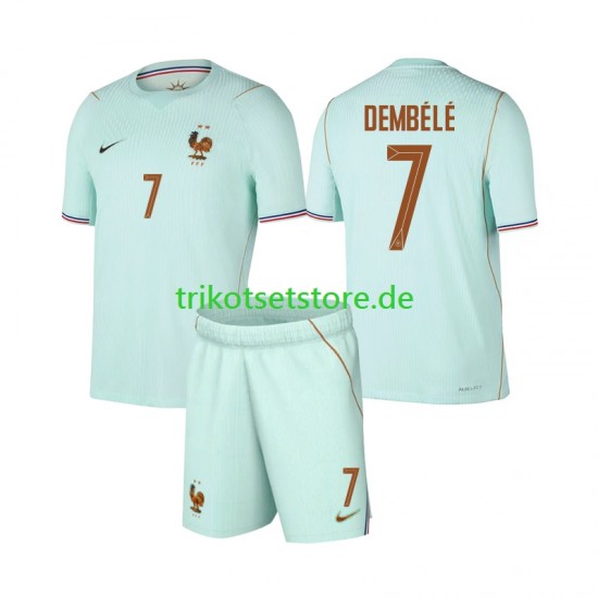 Frankreich Ousmane Dembele 7 World Cup 2026 Kinder Trikotset Auswärts Kurzarm