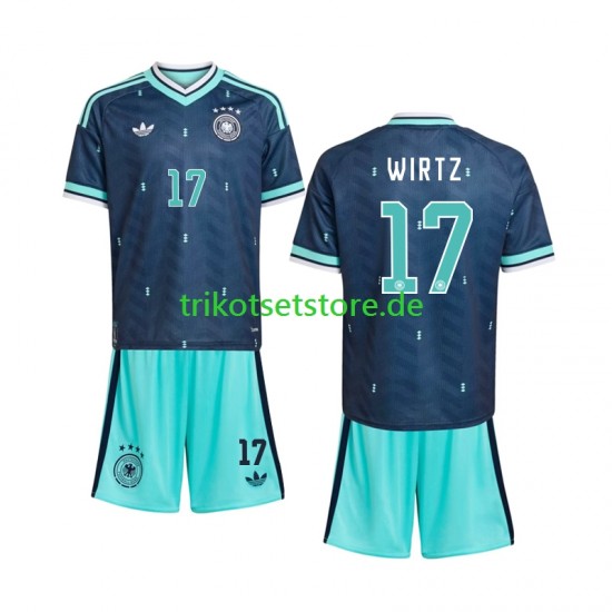 Deutschland Florian Wirtz 17 World Cup 2026 Kinder Trikotset Auswärts Kurzarm