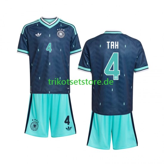Deutschland Jonathan Tah 4 World Cup 2026 Kinder Trikotset Auswärts Kurzarm