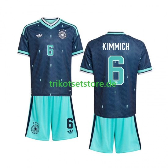 Deutschland Joshua Kimmich 6 World Cup 2026 Kinder Trikotset Auswärts Kurzarm