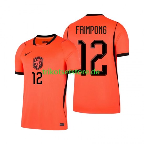 Niederlande Jeremie Frimpong 12 World Cup 2026 Herren Trikot Heim Kurzarm