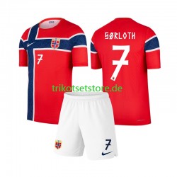 Norwegen Alexander Sorloth 7 World Cup 2026 Kinder Trikotset Heim Kurzarm