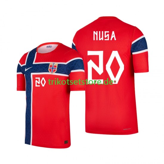 Norwegen Antonio Nusa 20 World Cup 2026 Herren Trikot Heim Kurzarm