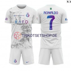 Al-Nassr Ronaldo 7 2023-2024 Kinder Trikotset Ausweich Kurzarm