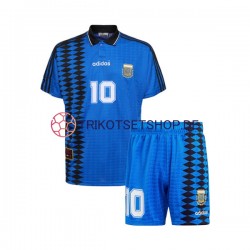 Argentinien MARADONA 10 Retro 1994 Kinder Trikotset Auswärts Kurzarm