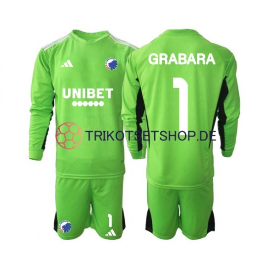 FC Kopenhagen GRABARA 1 2023-2024 Torwart Kinder Trikotset Viertes Langarm