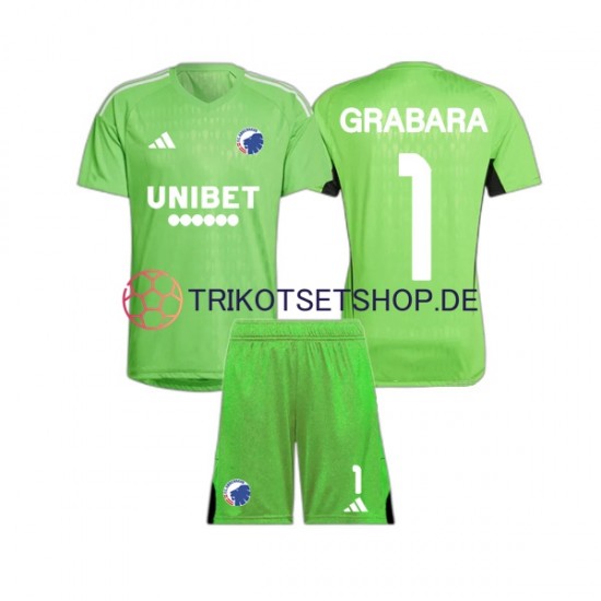 FC Kopenhagen GRABARA 1 2023-2024 Torwart Kinder Trikotset Viertes Kurzarm