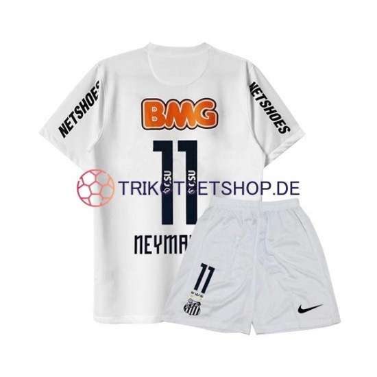 Santos Neymar JR 11 Retro 2011-2012 Kinder Trikotset Heim Kurzarm