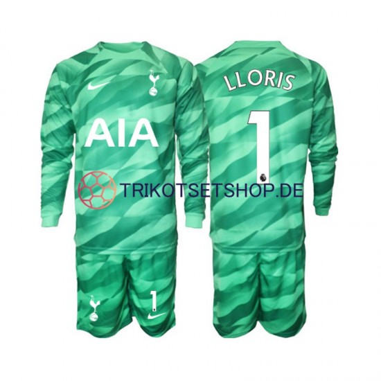 Tottenham Hotspur Hugo Lloris 1 2023-2024 Torwart Kinder Trikotset Ausweich Langarm