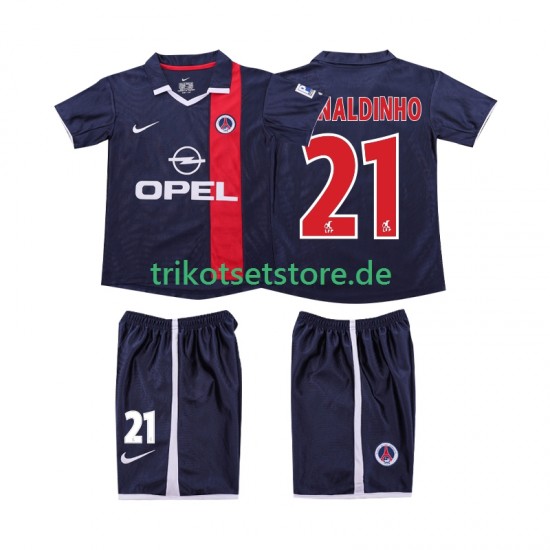 AC Mailand RONALDINHO 21 Retro 2001 2002 Kinder Trikotset Heim Kurzarm
