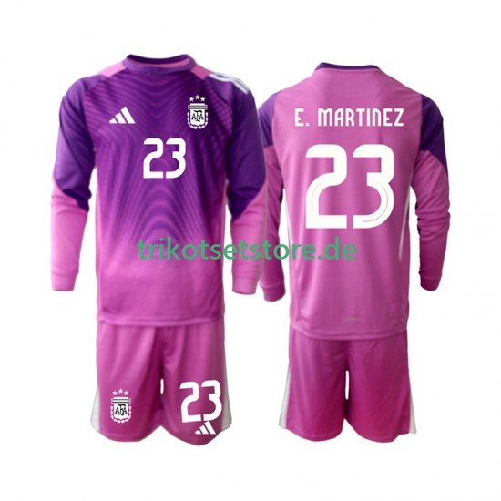 Argentinien Torwart Emiliano Martinez 23 2025 Kinder Trikotset Heim Langarm