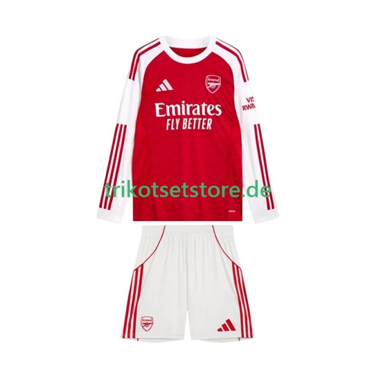 Arsenal 2025-2026 Kinder Trikotset Heim Langarm