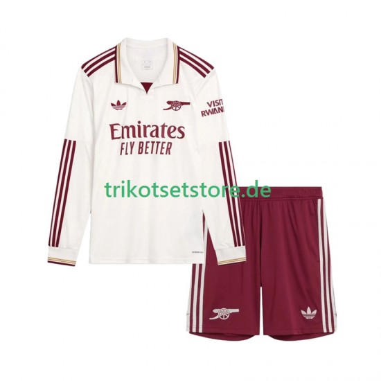 Arsenal 2025-2026 Kinder Trikotset Ausweich Langarm