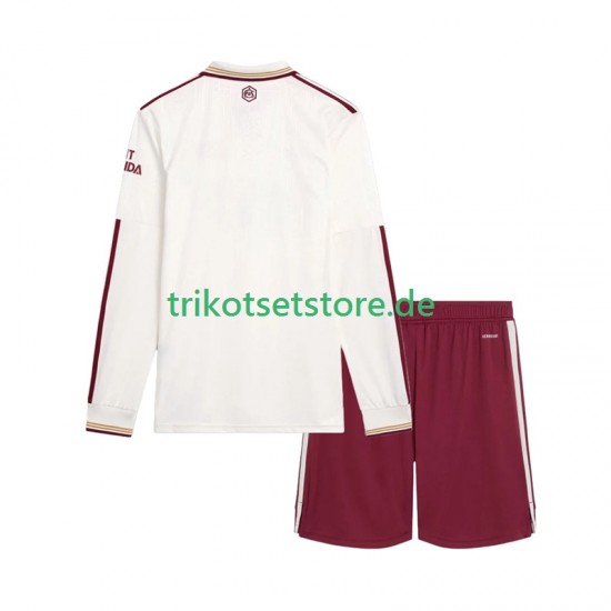 Arsenal 2025-2026 Kinder Trikotset Ausweich Langarm