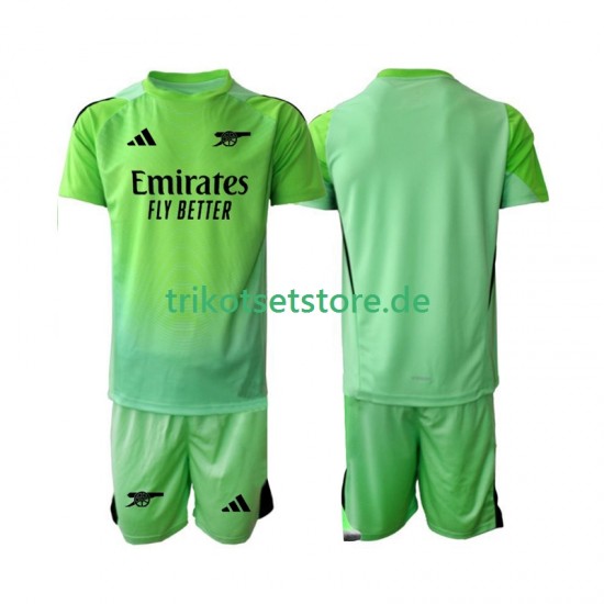 Arsenal Torwart 2025-2026 Kinder Trikotset Auswärts Kurzarm