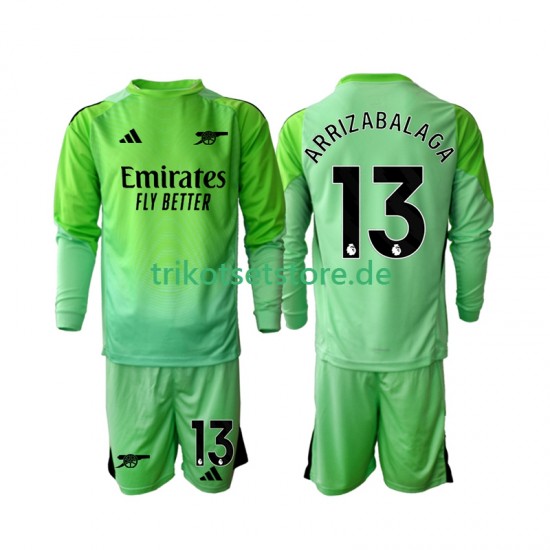 Arsenal Torwart Kepa Arrizabalaga 13 2025-2026 Kinder Trikotset Auswärts Langarm