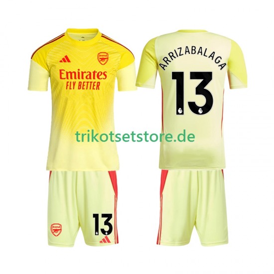 Arsenal Torwart Kepa Arrizabalaga 13 2025-2026 Kinder Trikotset Heim Kurzarm