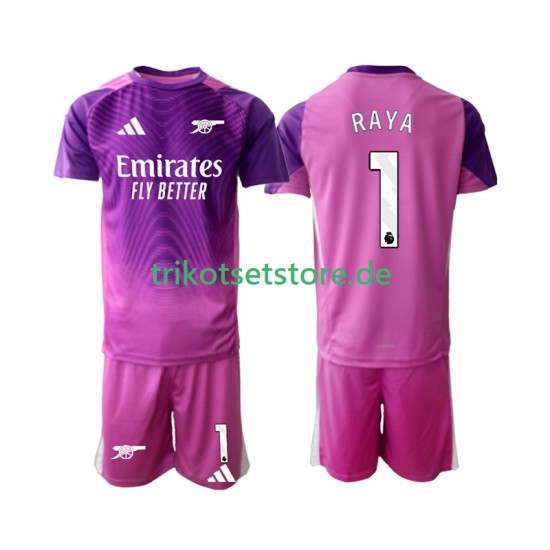 Arsenal Torwart Raya 1 2025-2026 Kinder Trikotset Ausweich Kurzarm