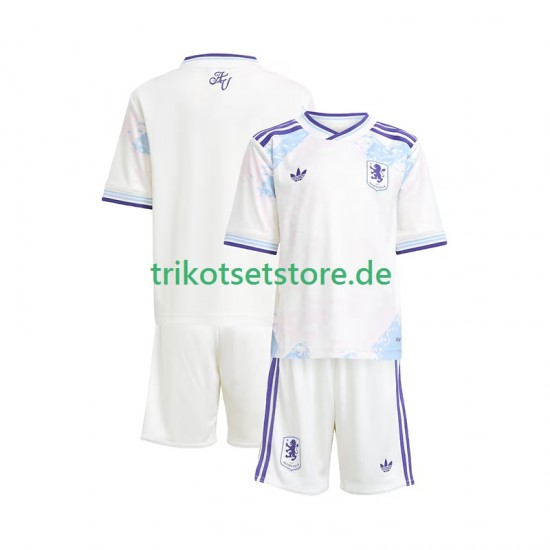 Aston Villa 2025-2026 Kinder Trikotset Ausweich Kurzarm