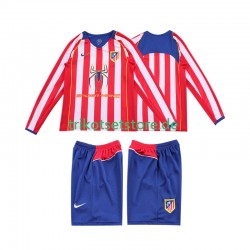 Atlético Madrid Retro 2004 2005 Kinder Trikotset Heim Langarm
