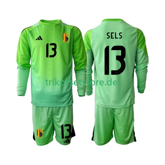 Belgien Torwart Matz Sels 13 2025 Kinder Trikotset Heim Langarm