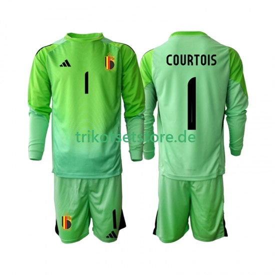 Belgien Torwart Thibaut Courtoi 1 2025 Kinder Trikotset Heim Langarm