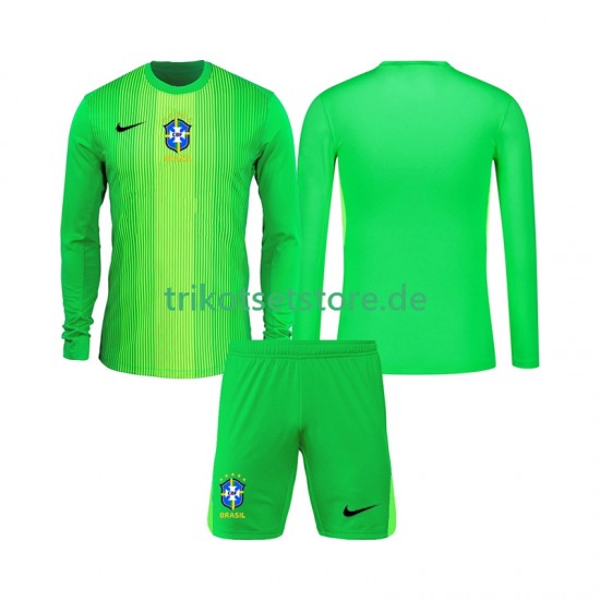Brasilien Torwart 2026 Kinder Trikotset Heim Langarm