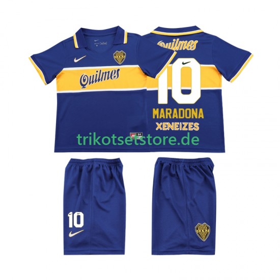 Boca Juniors MARADONA 10 Retro 1996 1997 Kinder Trikotset Heim Kurzarm