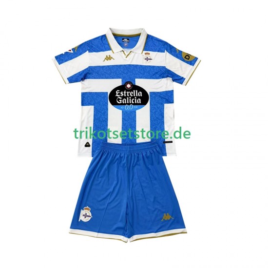 Deportivo La Coruna 2025-2026 Kinder Trikotset Heim Kurzarm