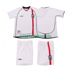 England Retro 2002 Kinder Trikotset Heim Kurzarm