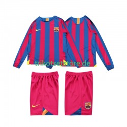 FC Barcelona Retro 2005 2006 Kinder Trikotset Heim Langarm