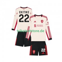 Liverpool Hugo Ekitike 22 2025-2026 Kinder Trikotset Auswärts Langarm
