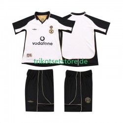 Manchester United Anniversary Football Shirt 2001 2002 Kinder Trikotset Auswärts Kurzarm