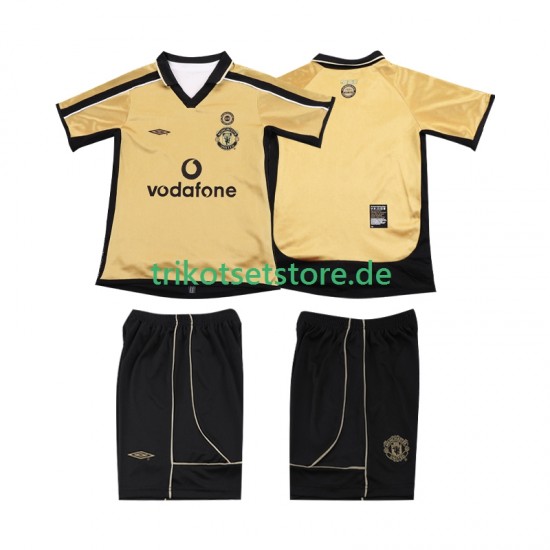 Manchester United Anniversary Football Shirt 2001 2002 Kinder Trikotset Ausweich Kurzarm