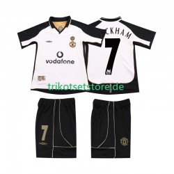 Manchester United BECKHAM 7 Anniversary Football Shirt 2001 2002 Kinder Trikotset Auswärts Kurzarm