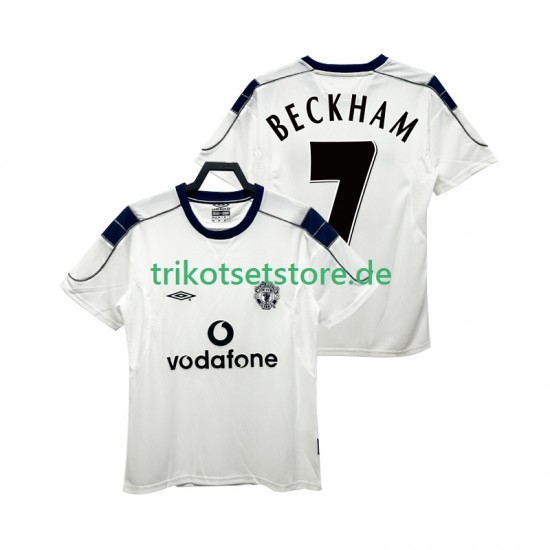 Manchester United BECKHAM 7 Retro 2000 2001 Herren Trikot Auswärts Kurzarm