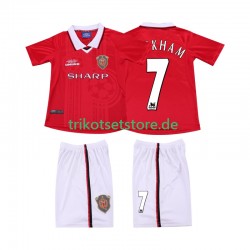 Manchester United BECKHAM 7 Retro 1999 2000 Kinder Trikotset Heim Kurzarm