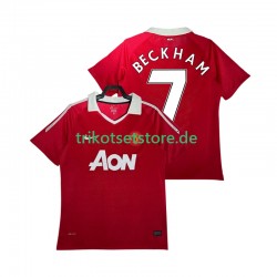 Manchester United BECKHAM 7 Retro 2010 2011 Herren Trikot Heim Kurzarm
