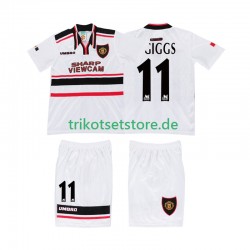 Manchester United GIGGS 11 Retro 1998 Kinder Trikotset Auswärts Kurzarm