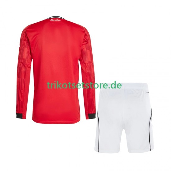 Manchester United 2025-2026 Kinder Trikotset Heim Langarm