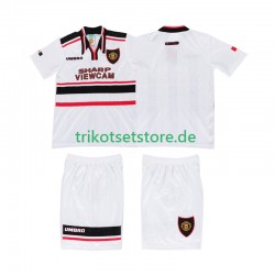 Manchester United Retro 1998 Kinder Trikotset Auswärts Kurzarm