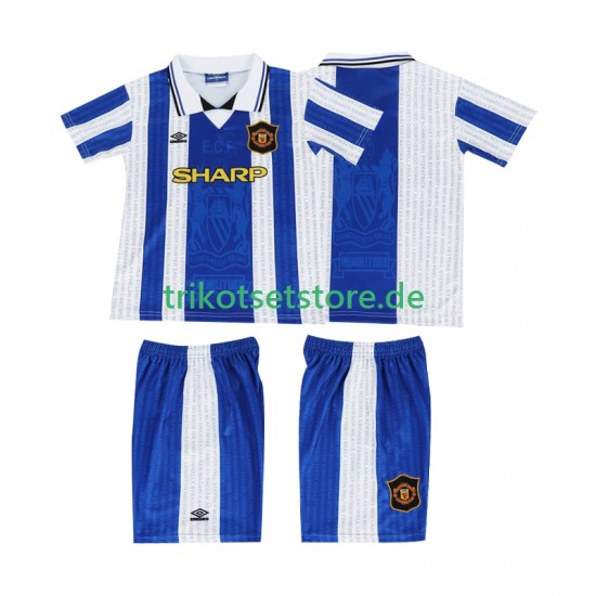 Manchester United Retro 1994 1996 Kinder Trikotset Ausweich Kurzarm