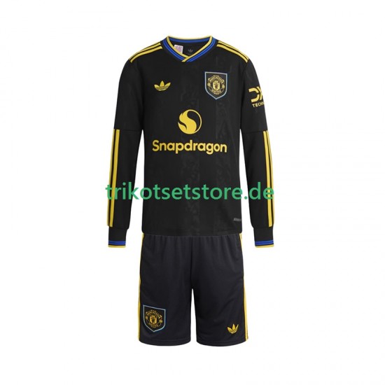 Manchester United 2025-2026 Kinder Trikotset Ausweich Langarm