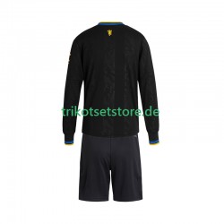 Manchester United 2025-2026 Kinder Trikotset Ausweich Langarm